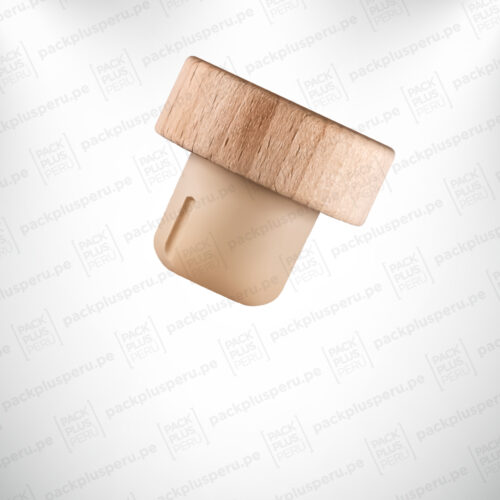 Tapón madera 39 24CH para pisco y licores - PackPlusPeru
