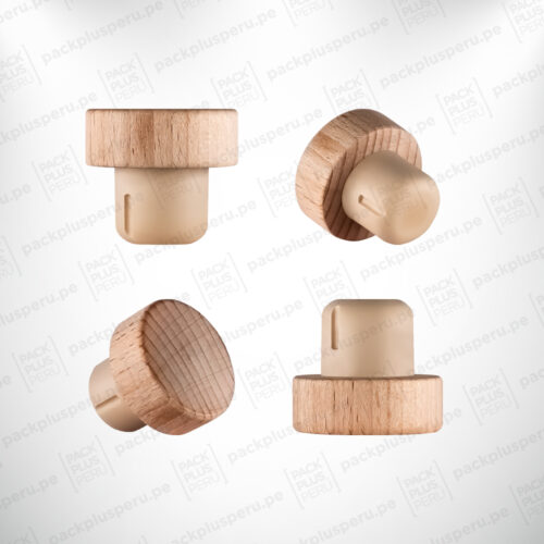 Tapón madera 39 24CH para pisco y licores