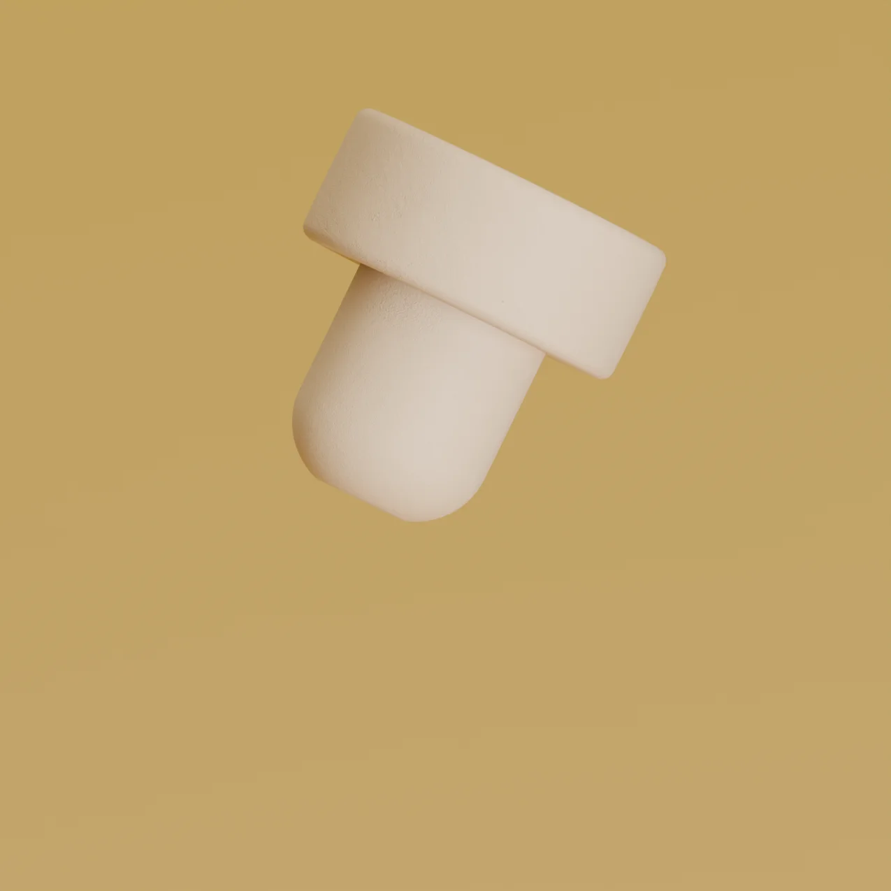 Tapón monopiezo licor beige 19.5 14x33 para botellas de vidrio. Ideal para destilados, gin, macerados.